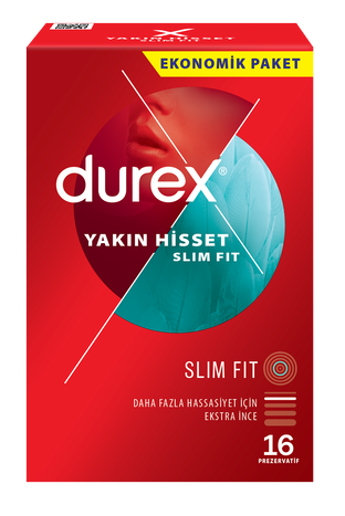 Durex Yakın Hisset Slim Fit 16'lı